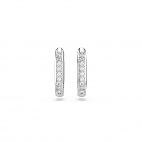 Swarovski Σκουλαρίκια Κρίκοι Dextera, Οκταγωνικό σχήμα, Στρογγυλή κοπή, Λευκά, Επιμετάλλωση ροδίου 5724585 