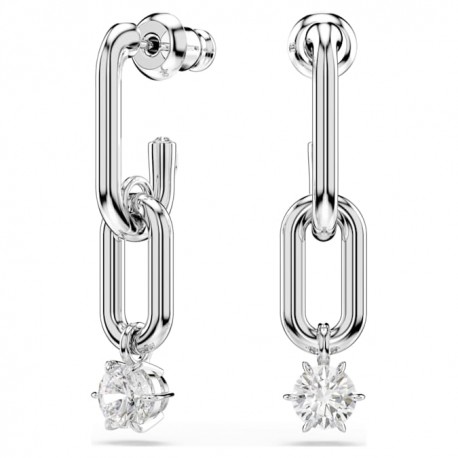 Swarovski Σκουλαρίκια Constella Στρογγυλή κοπή, Λευκά, Επιμετάλλωση ροδίου 5728584 