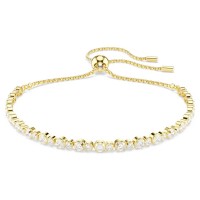 Swarovski Βραχιόλι Tennis Matrix, Λευκό, Επιμετάλλωση σε χρυσαφί τόνο 5730709