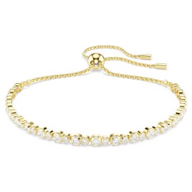 Swarovski Βραχιόλι Tennis Matrix, Λευκό, Επιμετάλλωση σε χρυσαφί τόνο 5730709