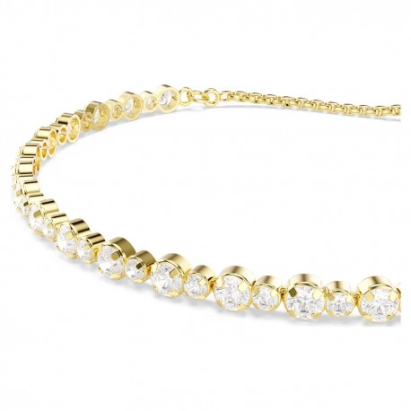 Swarovski Βραχιόλι Tennis Matrix, Λευκό, Επιμετάλλωση σε χρυσαφί τόνο 5730709 