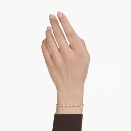 Swarovski Βραχιόλι Tennis Matrix, Λευκό, Επιμετάλλωση σε χρυσαφί τόνο 5730709 