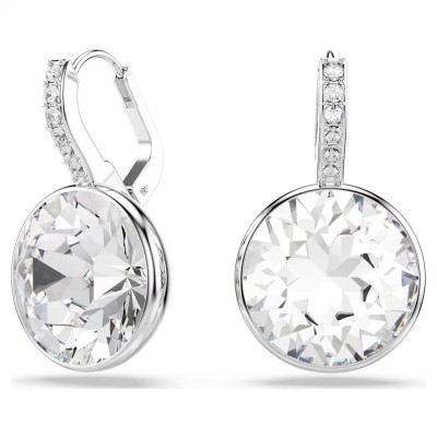 Swarovski Σκουλαρίκια Millenia Στρογγυλή κοπή, Λευκά, Επιμετάλλωση ροδίου 5731149