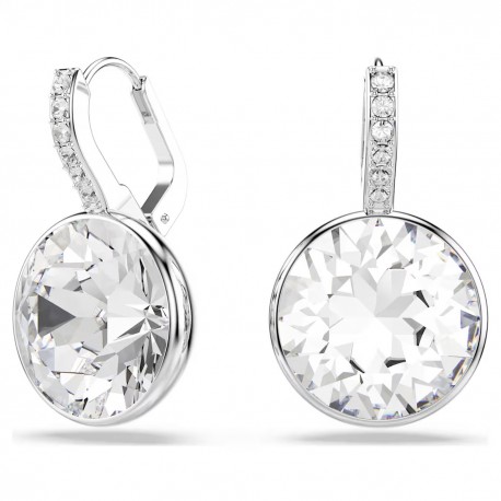 Swarovski Σκουλαρίκια Millenia Στρογγυλή κοπή, Λευκά, Επιμετάλλωση ροδίου 5731149 