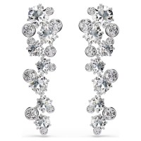 Swarovski Constella Σκουλαρίκια, Λευκά, Επιμετάλλωση ροδίου 5732252