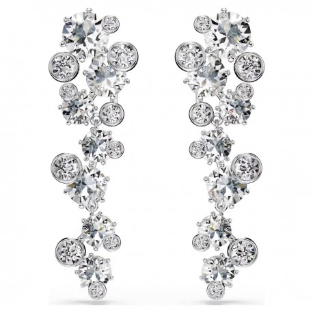 Swarovski Constella Σκουλαρίκια, Λευκά, Επιμετάλλωση ροδίου 5732252 