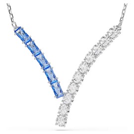 Swarovski Κολιέ Matrix Μείξη κοπών, Μπλε, Επιμετάλλωση ροδίου 5732265