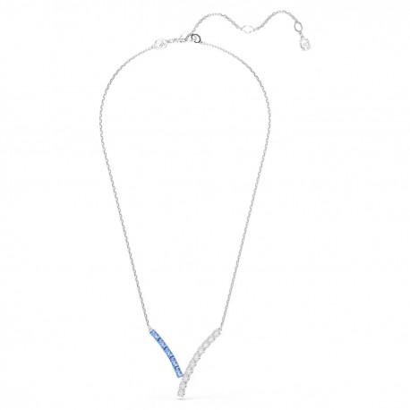 Swarovski Κολιέ Matrix Μείξη κοπών, Μπλε, Επιμετάλλωση ροδίου 5732265 