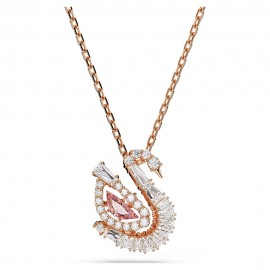 Swarovski Κολιέ Swan Μείξη κοπών, Κύκνος, Ροζ 5732414