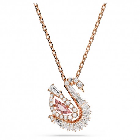 Swarovski Κολιέ Swan Μείξη κοπών, Κύκνος, Ροζ 5732414 