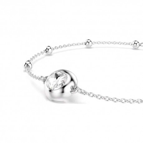 Swarovski Βραχιόλι  Una Angelic Στρογγυλή κοπή, Λευκό, Επιμετάλλωση ροδίου 5733196 