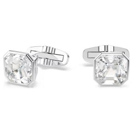 Swarovski Μανικετόκουμπα Millenia Οκταγωνική κοπή, Λευκά, Επιμετάλλωση ροδίου 5733306