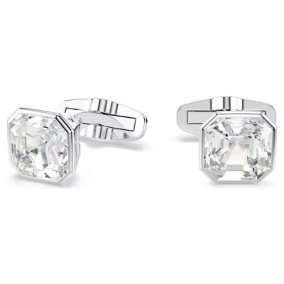 Swarovski Μανικετόκουμπα Millenia Οκταγωνική κοπή, Λευκά, Επιμετάλλωση ροδίου 5733306