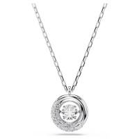 Swarovski Dextera Κολιέ Στρογγυλή κοπή, Λευκό, Επιμετάλλωση ροδίου 5733400