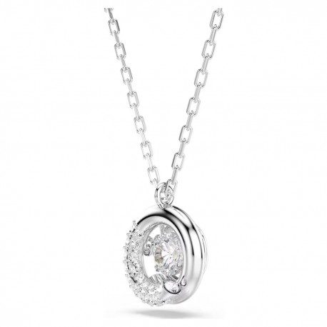Swarovski Dextera Κολιέ Στρογγυλή κοπή, Λευκό, Επιμετάλλωση ροδίου 5733400 