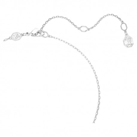 Swarovski Dextera Κολιέ Στρογγυλή κοπή, Λευκό, Επιμετάλλωση ροδίου 5733400 