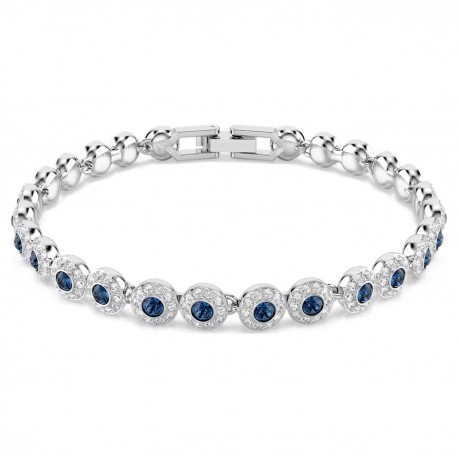 Swarovski Βραχιόλι Tennis Una Angelic, Μπλε, Επιμετάλλωση ροδίου 5733401 