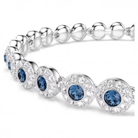 Swarovski Βραχιόλι Tennis Una Angelic, Μπλε, Επιμετάλλωση ροδίου 5733401 