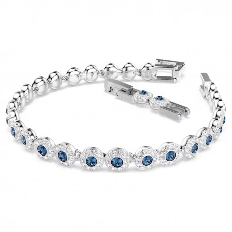 Swarovski Βραχιόλι Tennis Una Angelic, Μπλε, Επιμετάλλωση ροδίου 5733401 