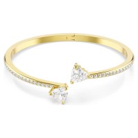 Swarovski βραχιόλι Mesmera Καρδιά, Λευκό, Επιμετάλλωση σε χρυσαφί τόνο 5733474
