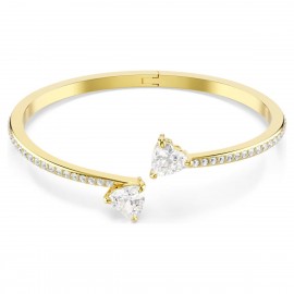 Swarovski βραχιόλι Mesmera Καρδιά, Λευκό, Επιμετάλλωση σε χρυσαφί τόνο 5733474