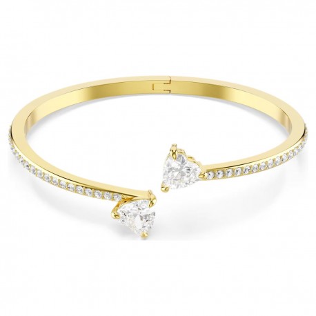 Swarovski βραχιόλι Mesmera Καρδιά, Λευκό, Επιμετάλλωση σε χρυσαφί τόνο 5733474 