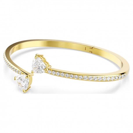Swarovski βραχιόλι Mesmera Καρδιά, Λευκό, Επιμετάλλωση σε χρυσαφί τόνο 5733474 
