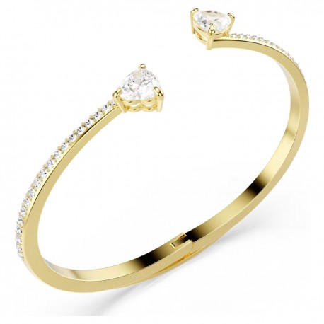 Swarovski βραχιόλι Mesmera Καρδιά, Λευκό, Επιμετάλλωση σε χρυσαφί τόνο 5733474 