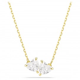 SWAROVSKI Κολιέ Mesmera Καρδιά, Λευκό, Επιμετάλλωση σε χρυσαφί τόνο 5733475