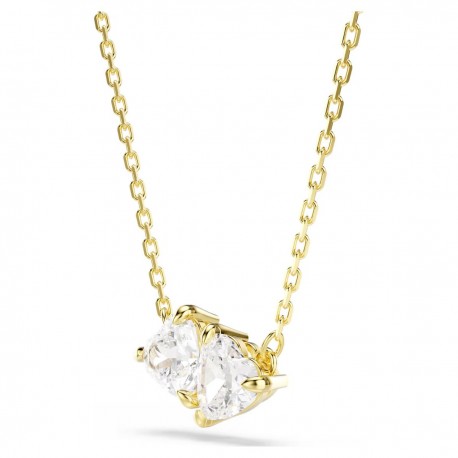 SWAROVSKI Κολιέ Mesmera Καρδιά, Λευκό, Επιμετάλλωση σε χρυσαφί τόνο 5733475 
