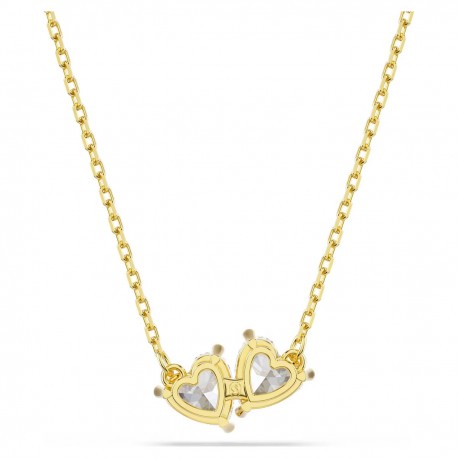 SWAROVSKI Κολιέ Mesmera Καρδιά, Λευκό, Επιμετάλλωση σε χρυσαφί τόνο 5733475 