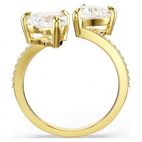 Swarovski Δαχτυλίδι Mesmera Κοπή Heart, Pavé, Λευκό, Επιμετάλλωση σε χρυσαφί τόνο 5733477 