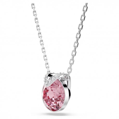 Swarovski Bella V Κολιέ Στρογγυλή κοπή, Ροζ, Επιμετάλλωση ροδίου 5734230 