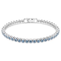 Swarovski Βραχιόλι Tennis Imber Emily, Μπλε, Επιμετάλλωση ροδίου 5734239