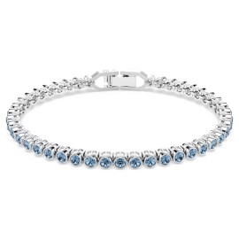 Swarovski Βραχιόλι Tennis Imber Emily, Μπλε, Επιμετάλλωση ροδίου 5734239