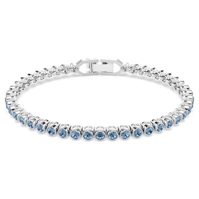 Swarovski Βραχιόλι Tennis Imber Emily, Μπλε, Επιμετάλλωση ροδίου 5734239