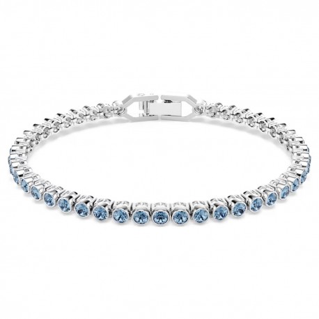 Swarovski Βραχιόλι Tennis Imber Emily, Μπλε, Επιμετάλλωση ροδίου 5734239 