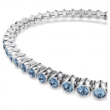 Swarovski Βραχιόλι Tennis Imber Emily, Μπλε, Επιμετάλλωση ροδίου 5734239 