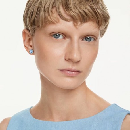 Swarovski Σκουλαρίκια Magic Χιονονιφάδα, Μπλε, Επιμετάλλωση ροδίου 5734242 