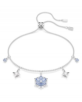 Swarovski Βραχιόλι Magic Χιονονιφάδα, Μπλε, Επιμετάλλωση ροδίου 5734244