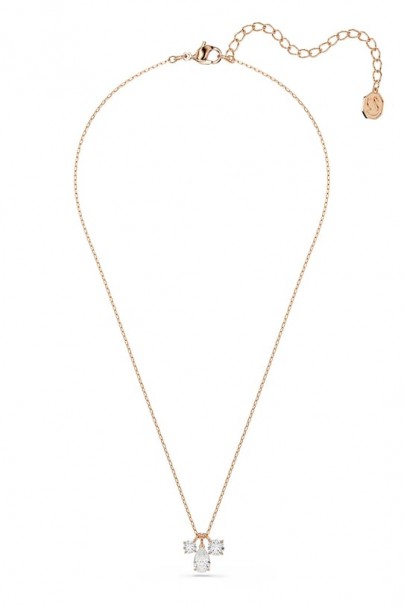 Swarovski Mesmera Κολιέ Μείξη κοπών, Λευκό, Επιμετάλλωση σε ροζ χρυσαφί τόνο 5734245 