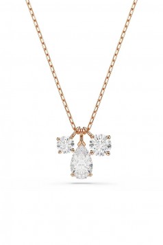 Swarovski Mesmera Κολιέ Μείξη κοπών, Λευκό, Επιμετάλλωση σε ροζ χρυσαφί τόνο 5734245