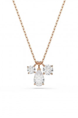 Swarovski Mesmera Κολιέ Μείξη κοπών, Λευκό, Επιμετάλλωση σε ροζ χρυσαφί τόνο 5734245