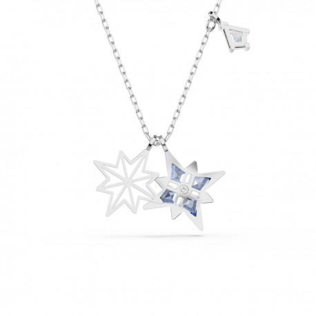 Swarovski Symbolica Κολιέ Αστέρι, Μπλε, Επιμετάλλωση ροδίου 5734252 