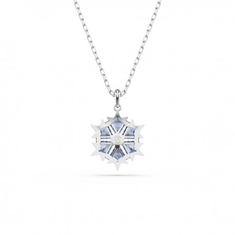 Swarovski Magic Κολιέ Χιονονιφάδα, Μπλε, Επιμετάλλωση ροδίου 5735399 