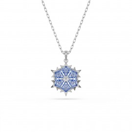 Swarovski Magic Κολιέ Χιονονιφάδα, Μπλε, Επιμετάλλωση ροδίου 5735399