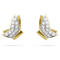 Swarovski Σκουλαρίκια Idyllia Lilia Πεταλούδα, Λευκά, Επιμετάλλωση σε χρυσαφί τόνο 5736070