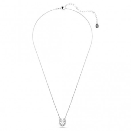 Swarovski Κολιέ Symbolica Crystal pearl, Στρογγυλή κοπή, Pavé, Πέταλο, Λευκό, Επιμετάλλωση ροδίου 5736972 