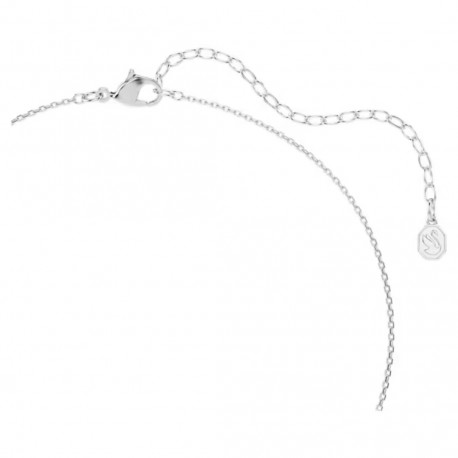 Swarovski Κολιέ Symbolica Crystal pearl, Στρογγυλή κοπή, Pavé, Πέταλο, Λευκό, Επιμετάλλωση ροδίου 5736972 