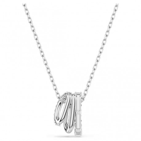 Swarovski Μενταγιόν Hyperbola Στρογγυλή κοπή, Λευκό, Επιμετάλλωση ροδίου 5737064 